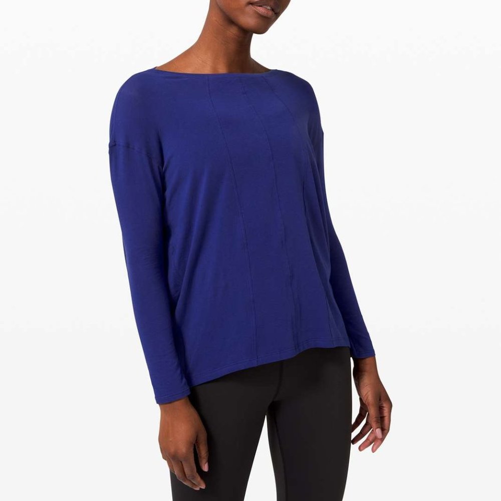Lululemon LA Long Sleeve Larkspur BLUE Size 10 / NWT